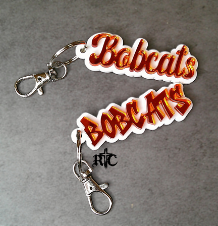 Bobcat Keychain or Backpack Bling