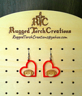 Celina Football Heart Earrings