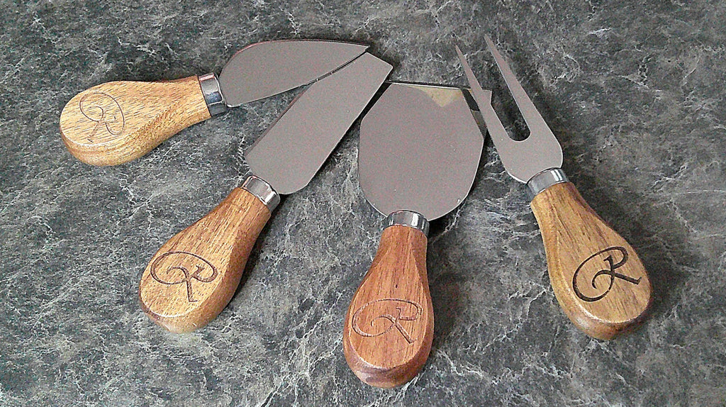 Marble and Wood Serving Set - 5 piece